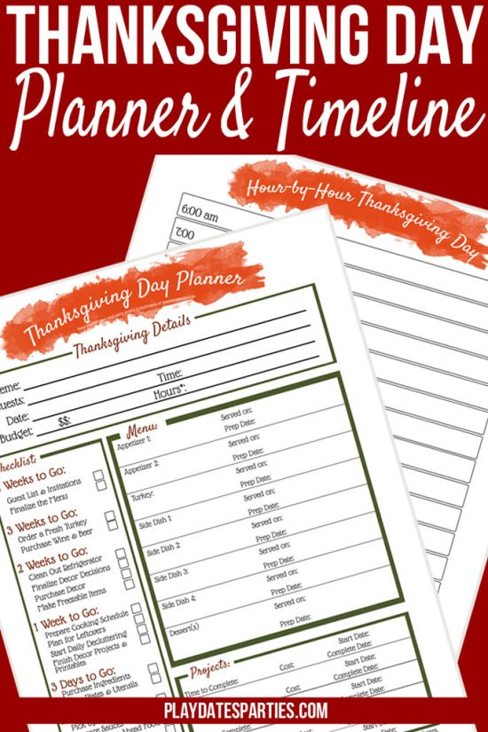 Planning Thanksgiving Dinner Checklist
 Your All in e Printable Thanksgiving Dinner Planner