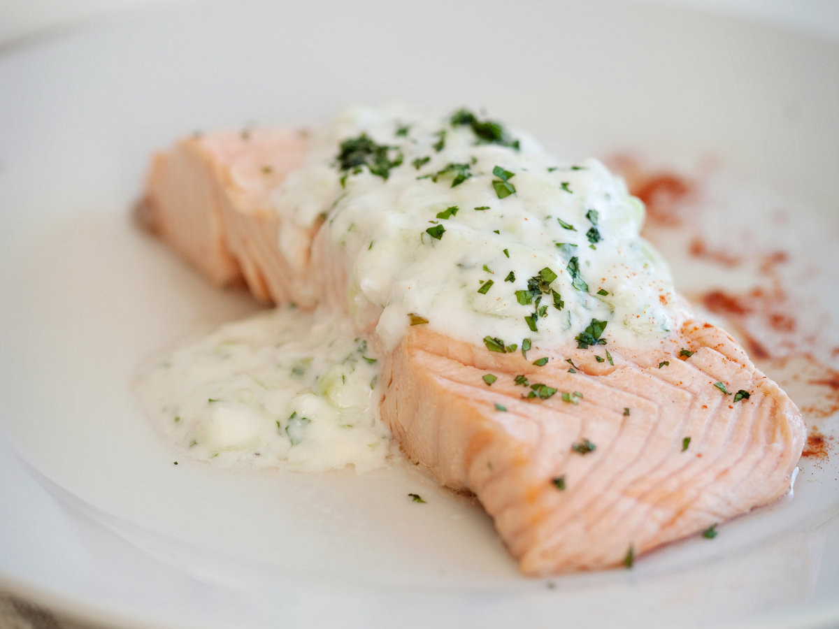 Poached Fish Recipes
 Poached Salmon with Cucumber Raita Recipe Quick From