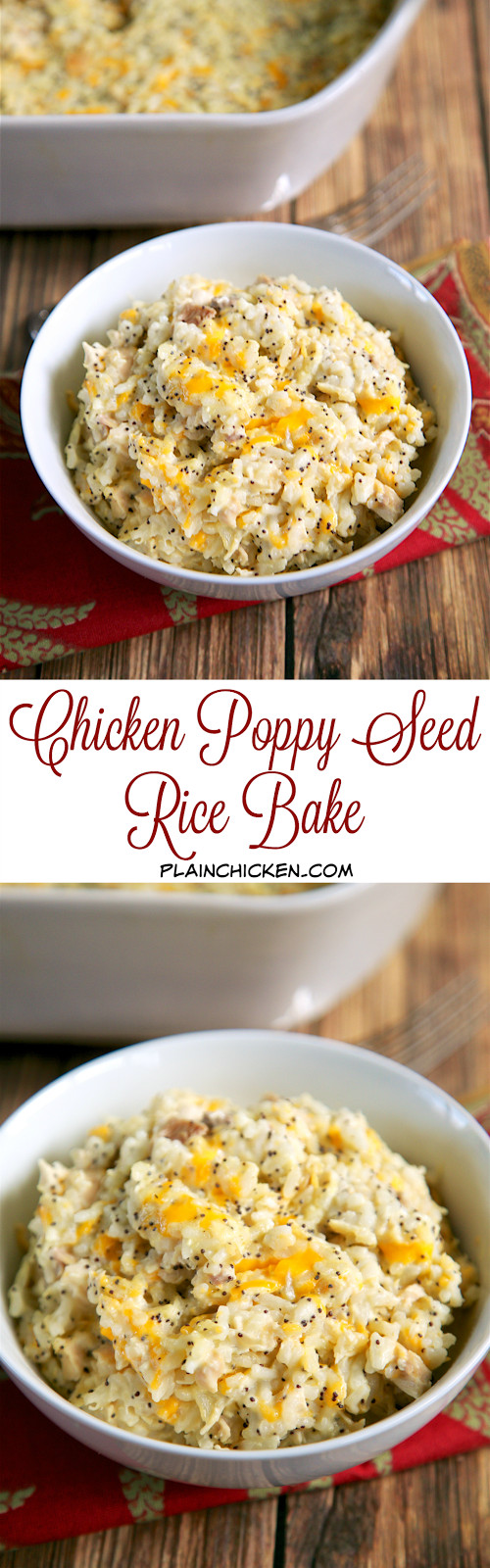 Poppy Seed Chicken Casserole With Rice
 Chicken Poppy Seed Rice Bake