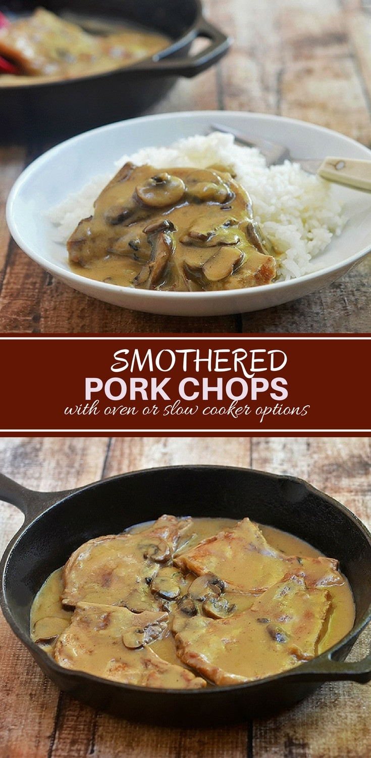Pork Chop And Mushroom Soup Recipe
 Smothered Pork Chops with Mushroom Gravy ion Rings