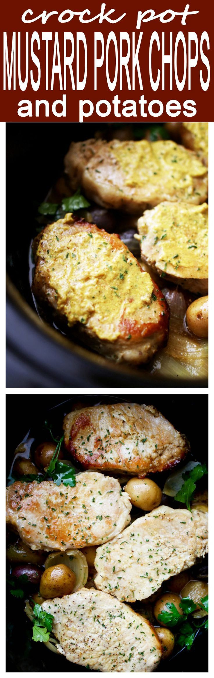 Pork Chops And Red Potatoes Slow Cooker
 Crock Pot Mustard Pork Chops and Potatoes Easy crock pot