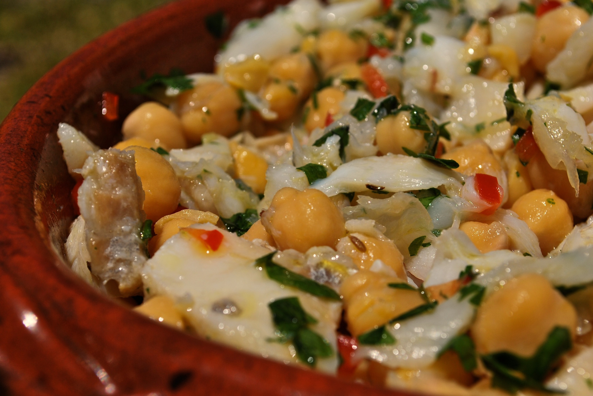 Portuguese Cod Fish Recipes
 Salted Cod and Chick Pea Salad Salada de Grão Bacalhau