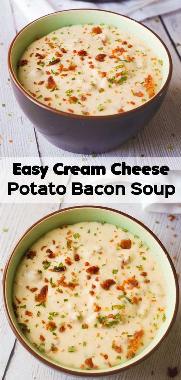 Potato Bacon Cheese Soup
 Cream Cheese Potato Bacon Soup This is Not Diet Food