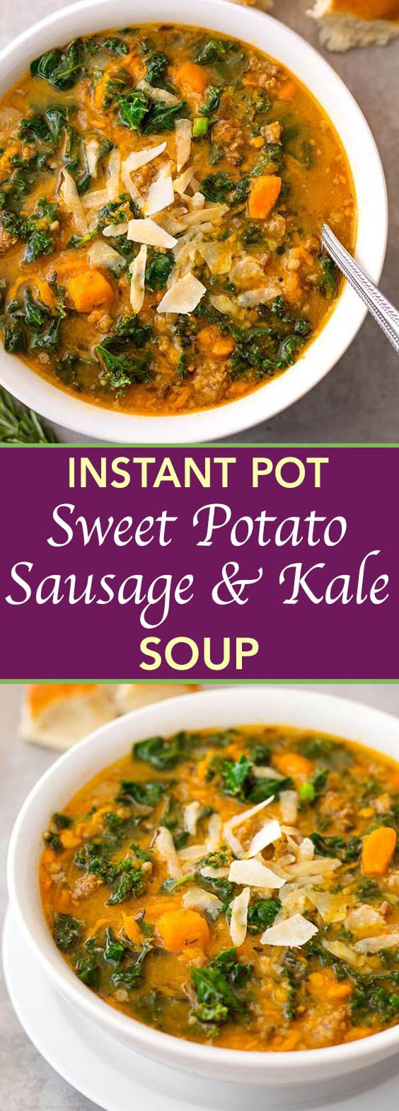 Potato Sausage Kale Soup
 Instant Pot Sweet Potato Sausage Kale Soup