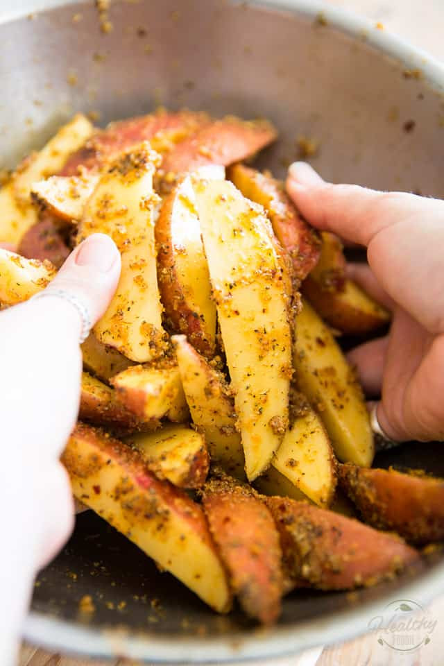 Potato Wedges In Oven
 Oven Baked Garlic Parmesan Potato Wedges • The Healthy Foo