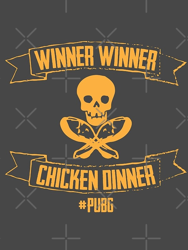 Pubg Chicken Dinner
 "PUBG Winner Winner Chicken Dinner Ribbon and Skull
