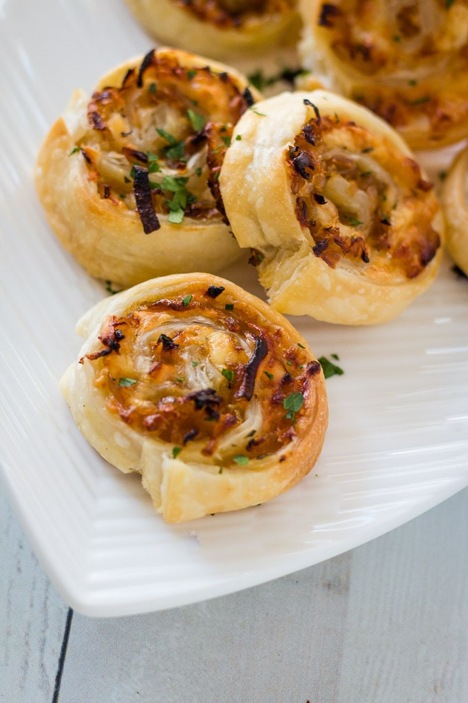Puff Pastry Appetizers
 Cheddar Cheese and Caramelized ion Puff Pastry Appetizer