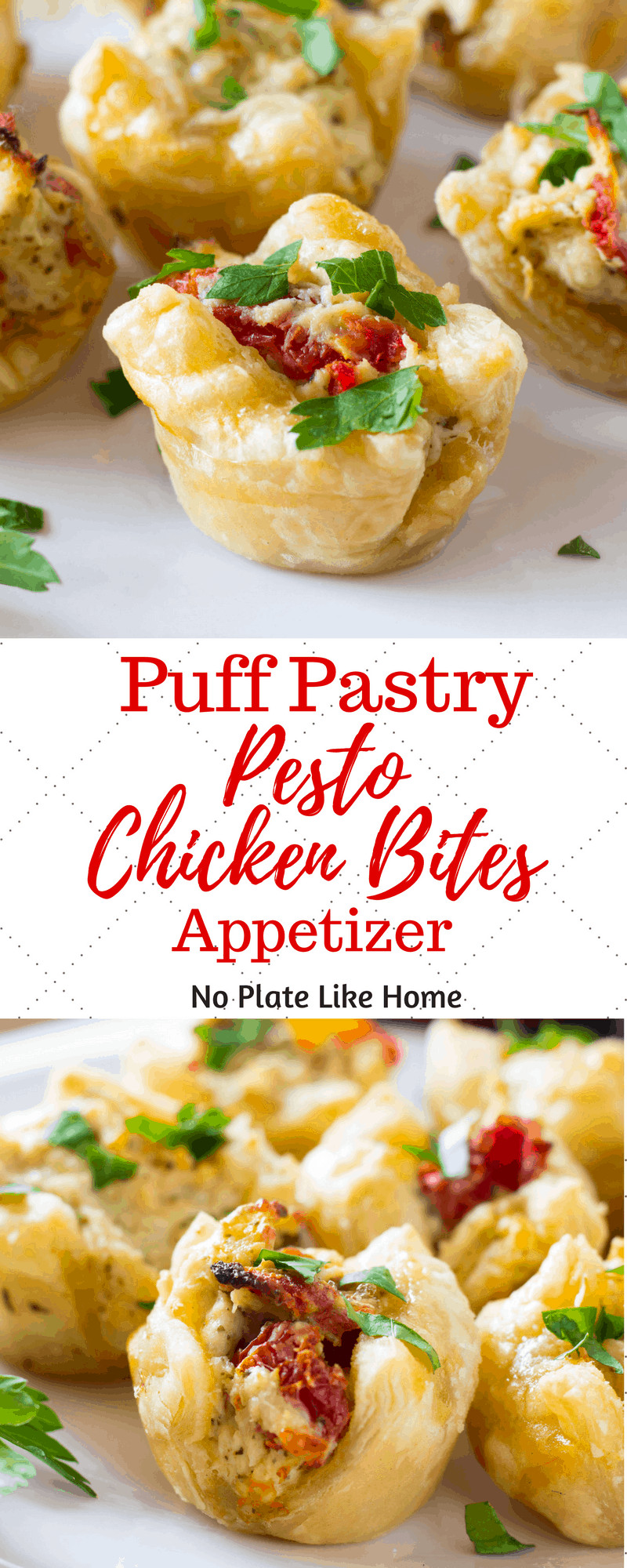 Puff Pastry Appetizers
 Puff Pastry Pesto Chicken Bites Appetizer No Plate Like Home
