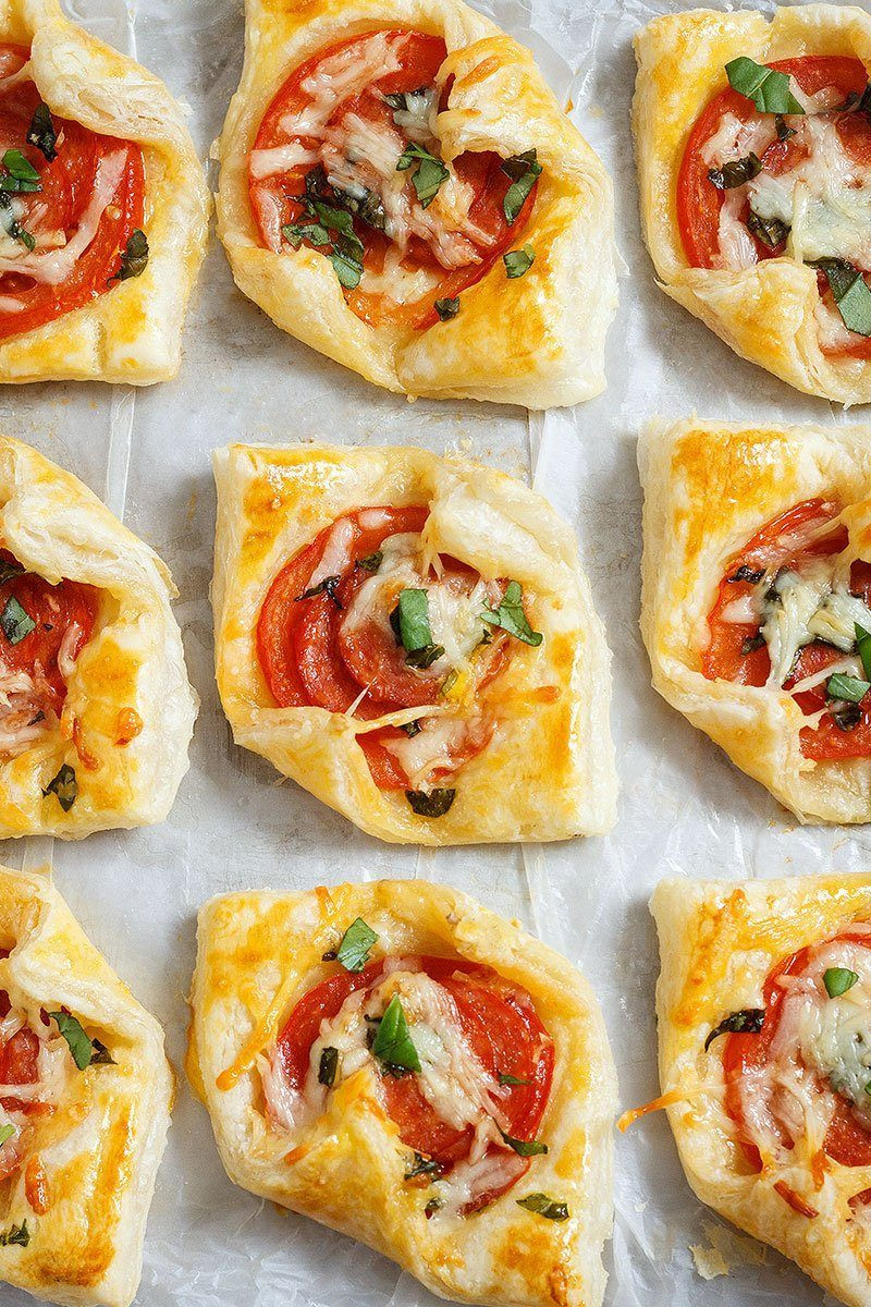Puff Pastry Appetizers
 Pepperoni Basil Tomato Puffs — Eatwell101