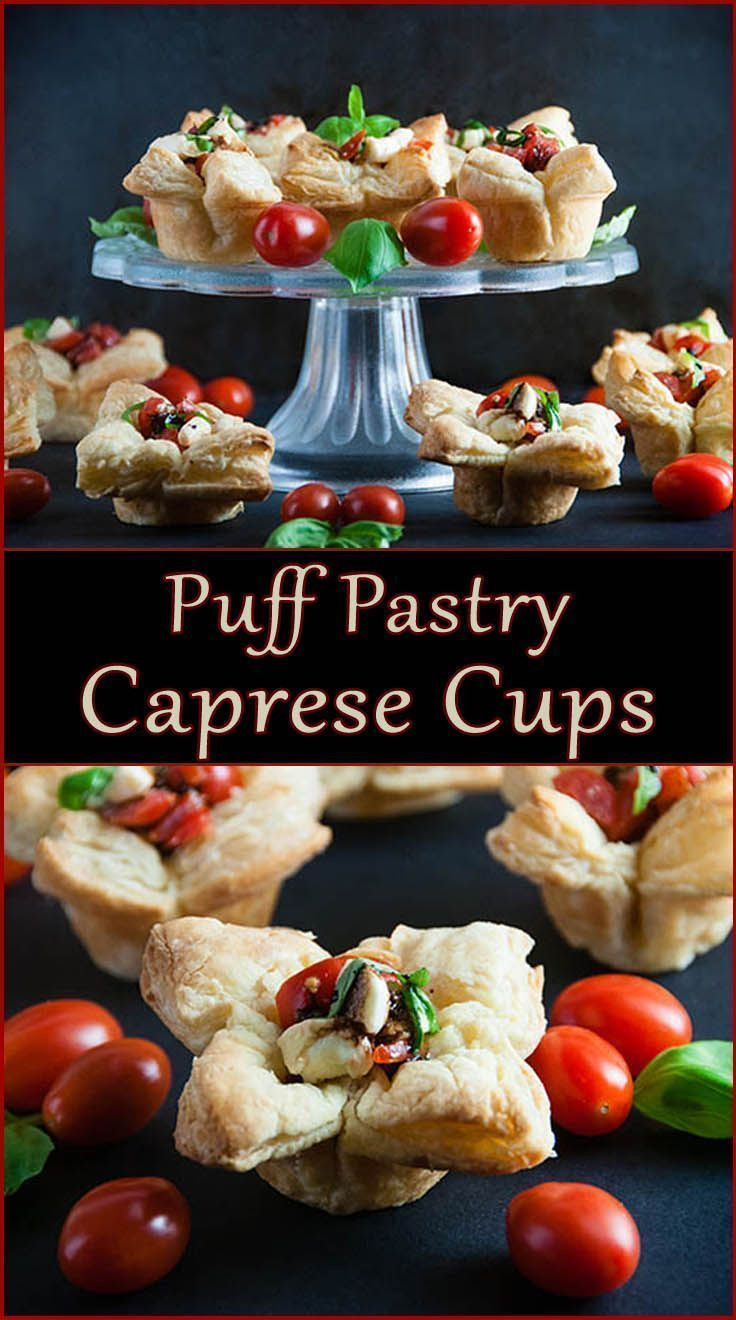 Puff Pastry Cup Appetizers
 Puff Pastry Caprese Cups Recipe