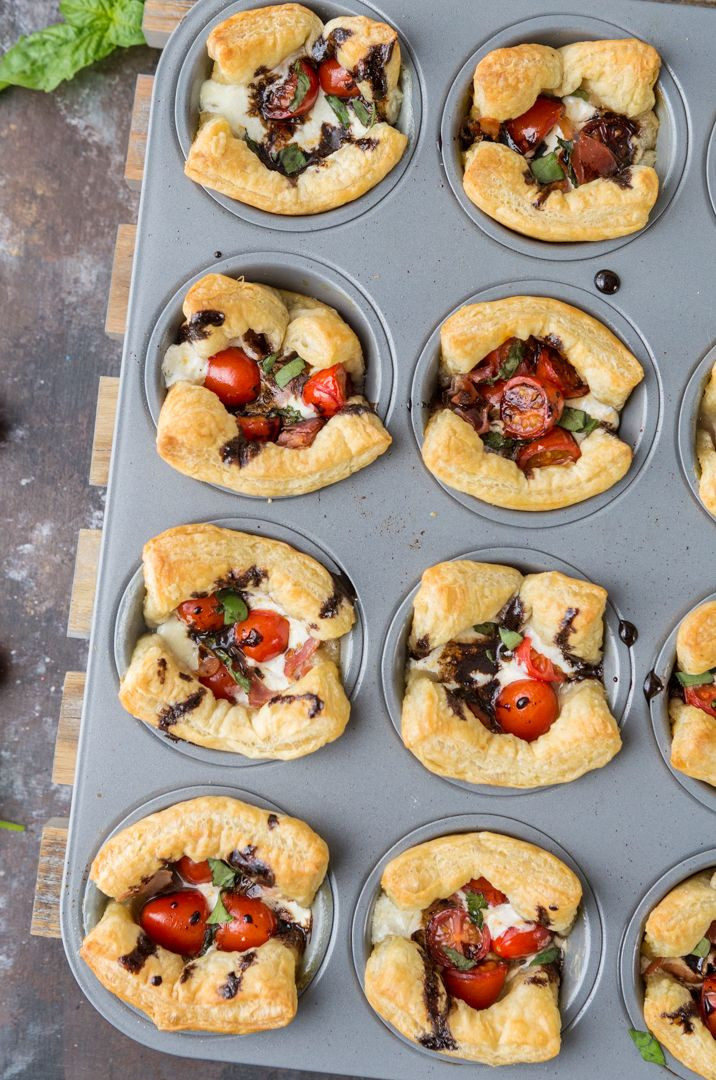 Puff Pastry Cups Appetizers
 Puff Pastry Caprese Cups We love these hot AND cold