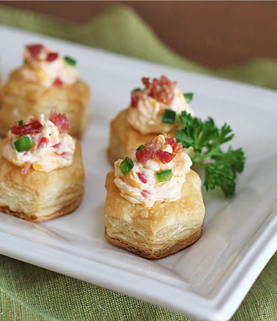 Puff Pastry Cups Appetizers
 Bacon Pimento Cheese Puff Pastry Cups