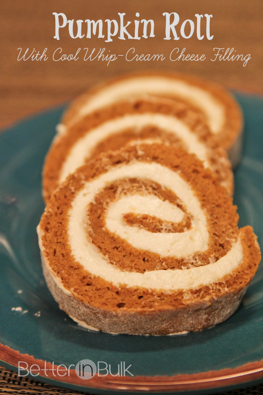 Pumpkin Roll Recipes With Cream Cheese Filling
 Pumpkin Roll With Cool Whip Cream Cheese Filling