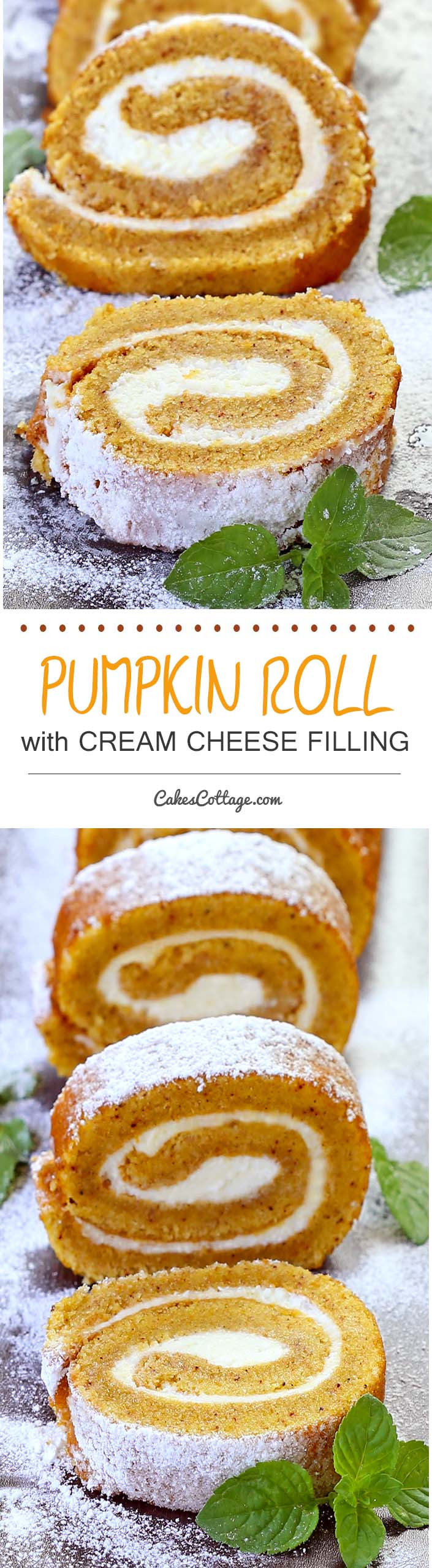 Pumpkin Rolls Recipe With Cream Cheese Filling
 Pumpkin Roll with Cream Cheese Filling Cakescottage