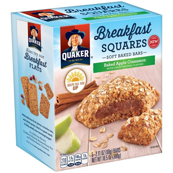 Quaker Oats Breakfast Squares
 Quaker Breakfast Squares Baked Apple Cinnamon Soft Baked