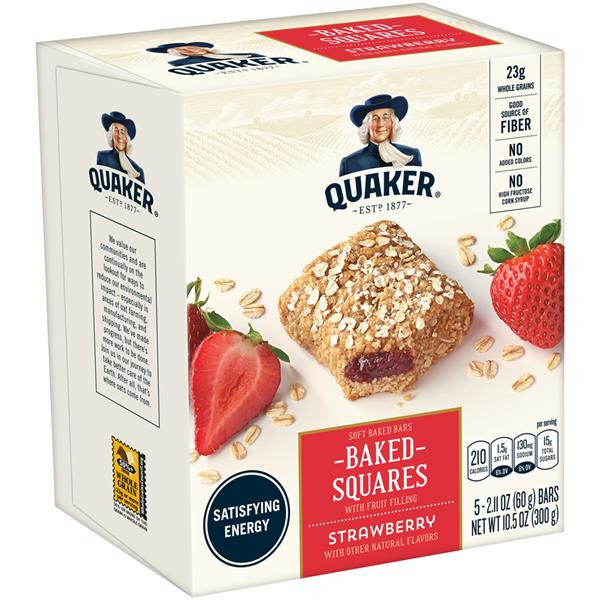 Quaker Oats Breakfast Squares
 Quaker Breakfast Squares Strawberry Soft Baked Bars 5 2