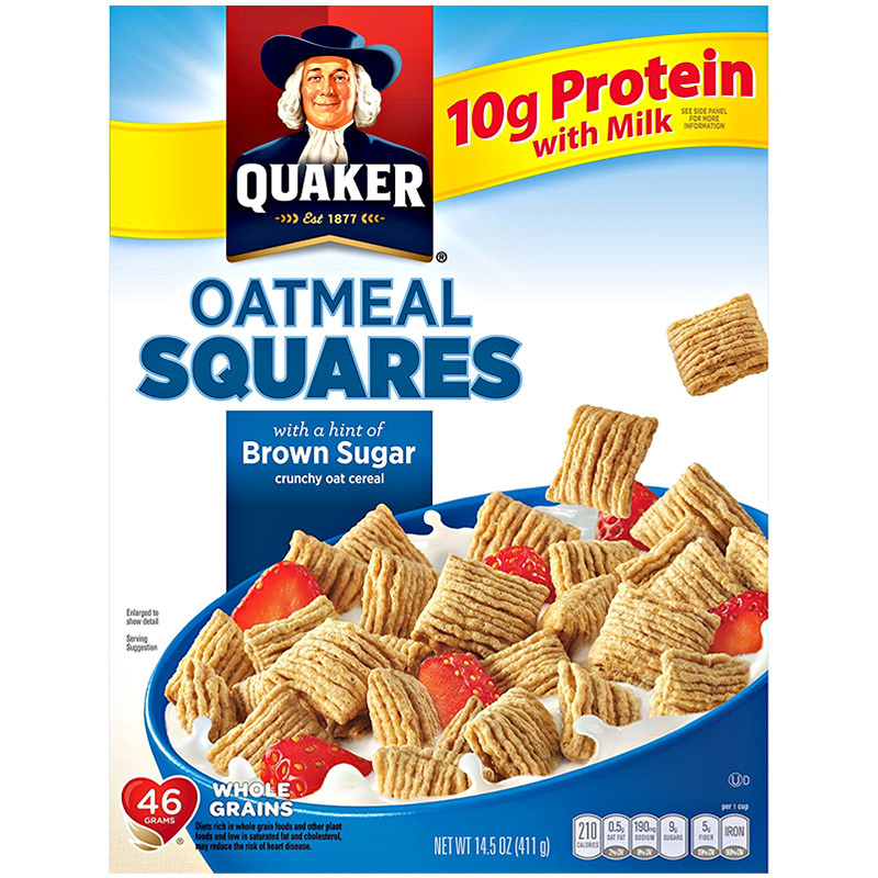 Quaker Oats Breakfast Squares
 Quaker Oatmeal Squares Brown Sugar Cereal 14 5oz 411g