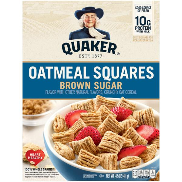 Quaker Oats Breakfast Squares
 Quaker Brown Sugar Oatmeal Squares Cereal