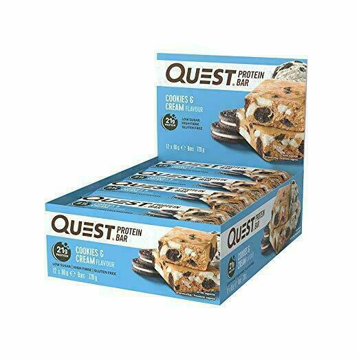 Quest Bar Cookies
 Quest Nutrition Protein Bar Cookies and Cream 21g Protein