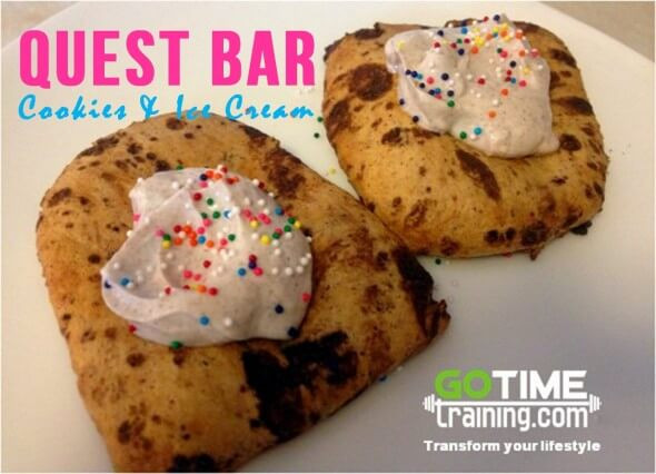 Quest Bar Cookies
 Quest Bar Cookies & Ice Cream Recipe by GoTimeTraining