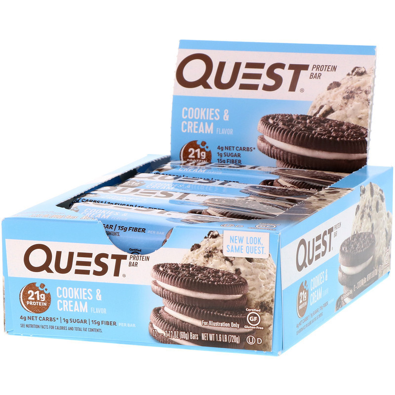 Quest Bar Cookies
 Quest Nutrition Protein Bar Cookies & Cream 12 Bars 2