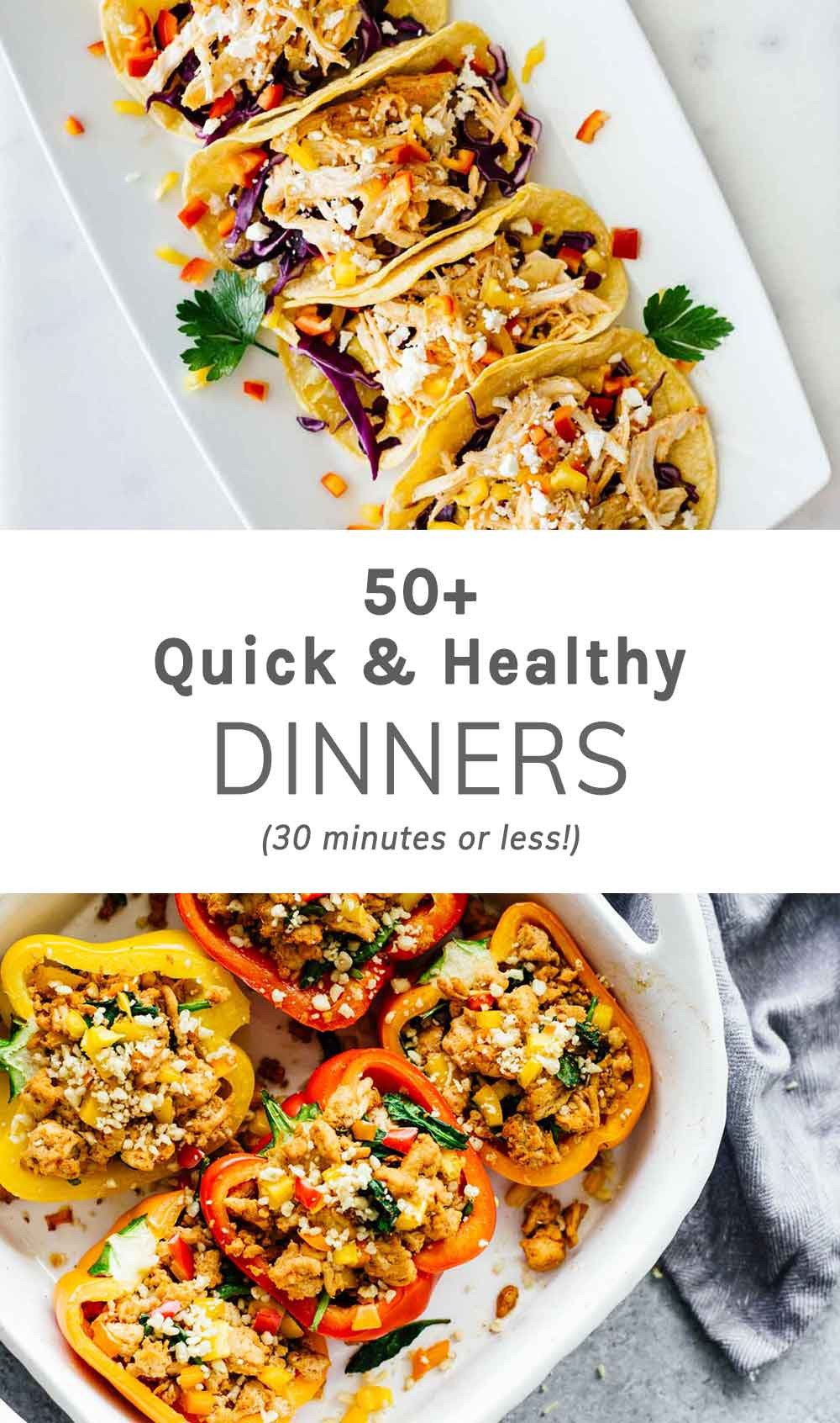 Quick And Easy Healthy Dinners
 50 Quick Healthy Dinners 30 Minutes Less Jar Lemons