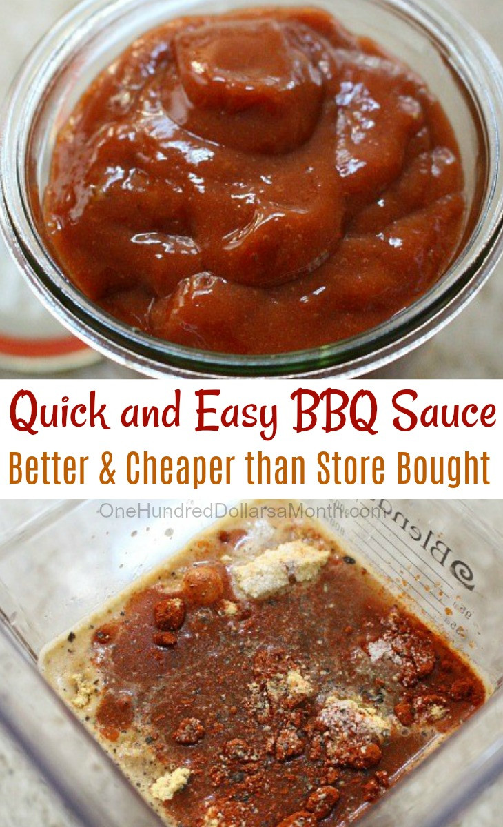 Quick Homemade Bbq Sauce
 Quick and Easy BBQ Sauce e Hundred Dollars a Month