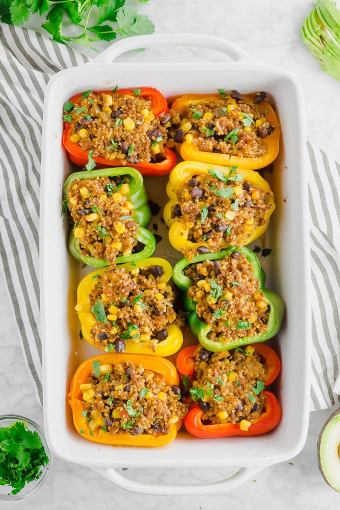 Quinoa And Beef Stuffed Peppers
 Beef and Quinoa Stuffed Bell Peppers A Dash of Megnut