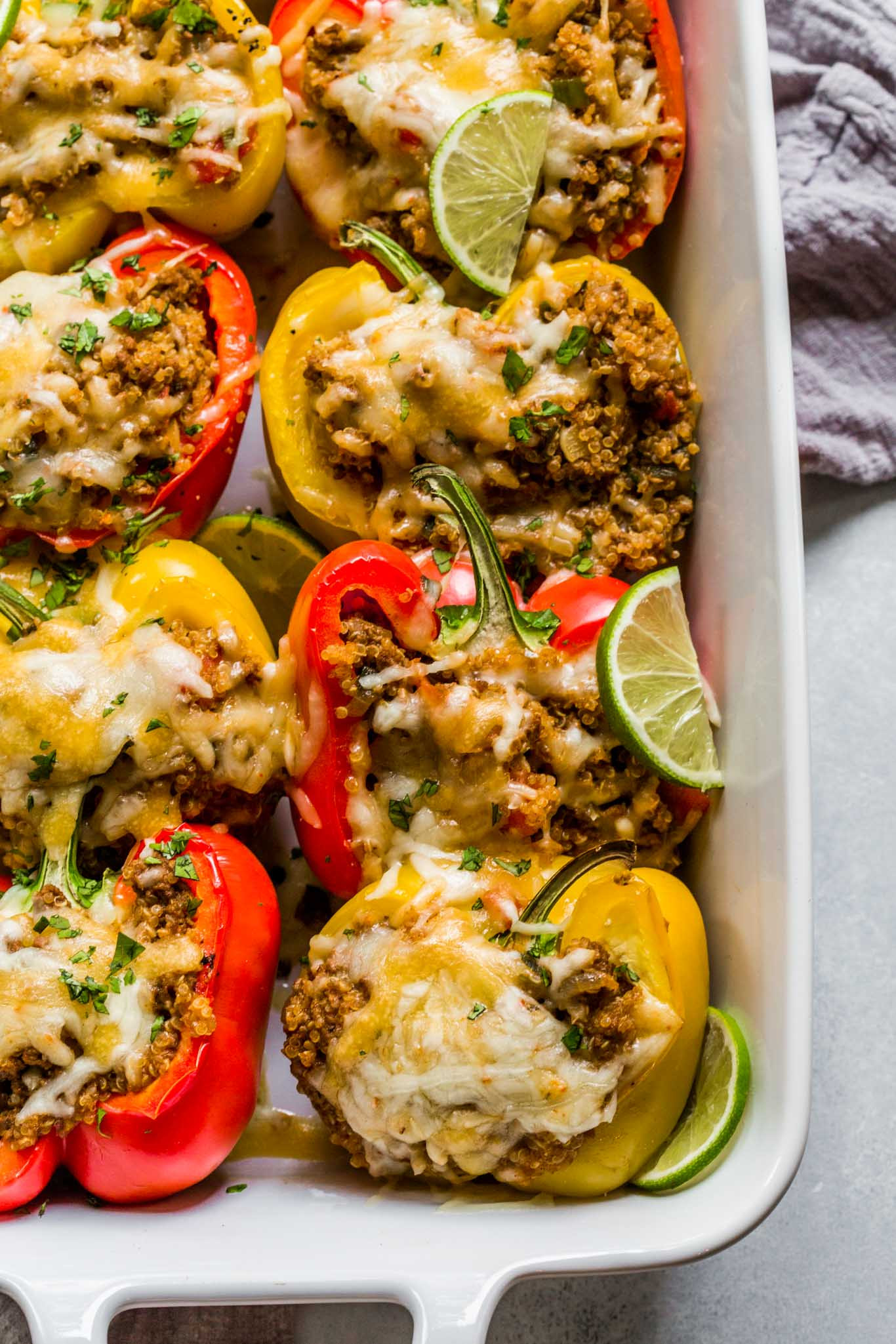 Quinoa And Beef Stuffed Peppers
 Southwest Beef & Quinoa Stuffed Peppers
