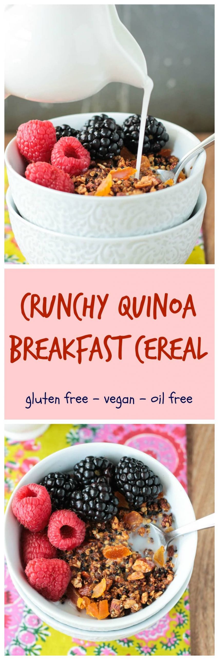 Quinoa Breakfast Cereal
 Crunchy Quinoa Breakfast Cereal Gluten Free Veggie