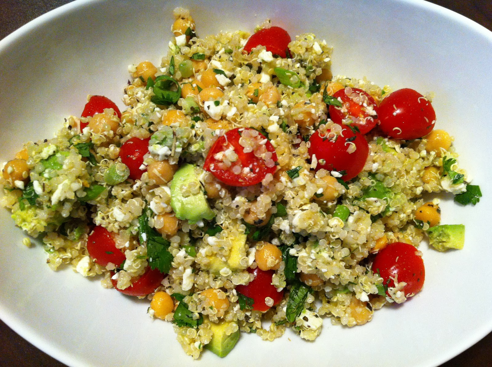 Quinoa Salads With Avocado
 Playing With My Food Quinoa Salad with Chickpeas