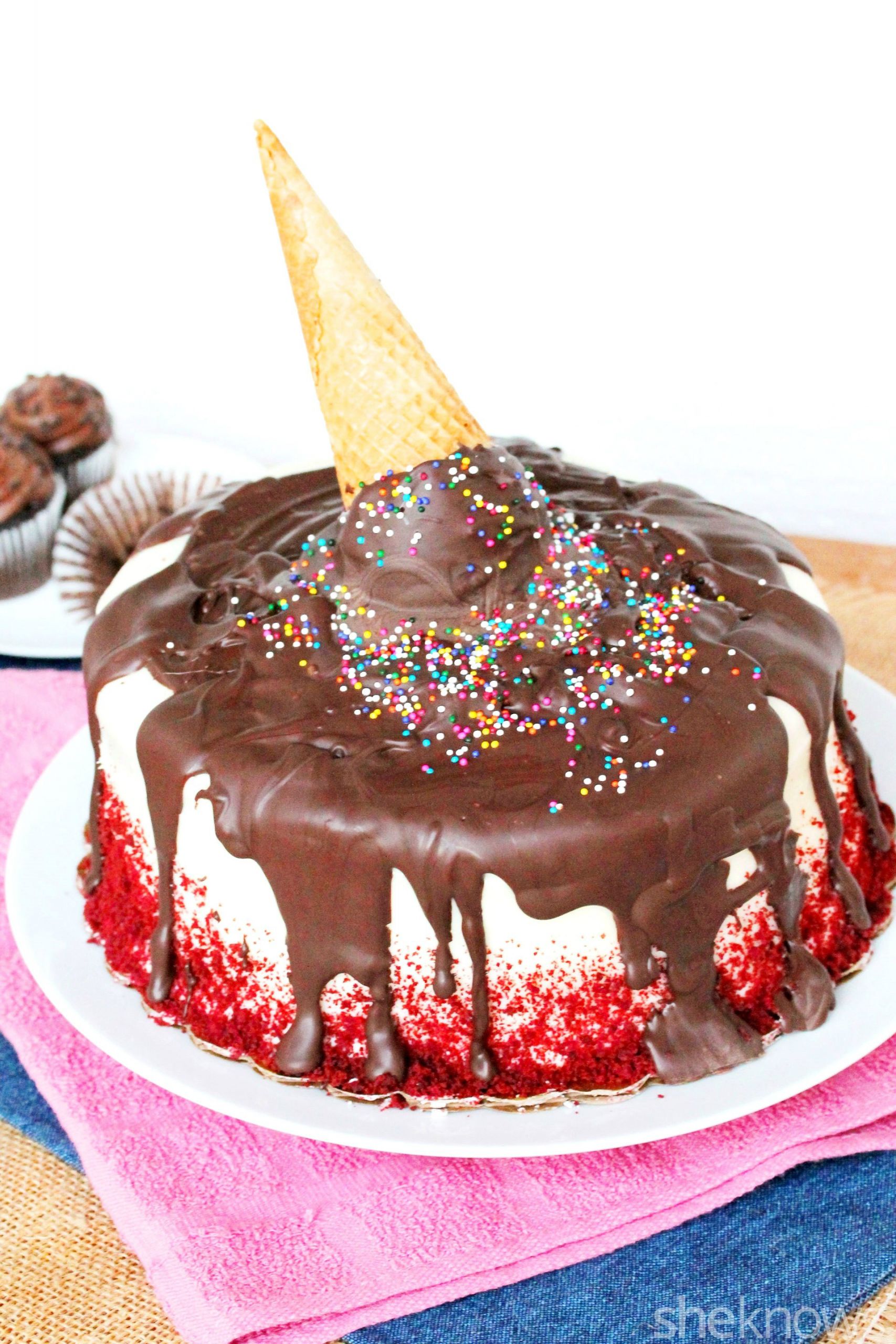 Recipe For Ice Cream Cake
 Melting ice cream cone cake is surprisingly easy to make