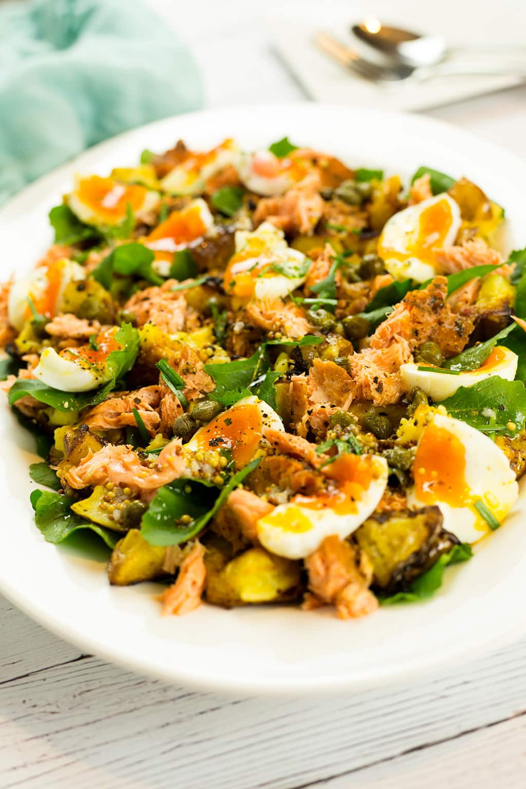 Recipe For Salmon Salad
 Hot Smoked Salmon Salad with Egg & Mustard Potatoes Love