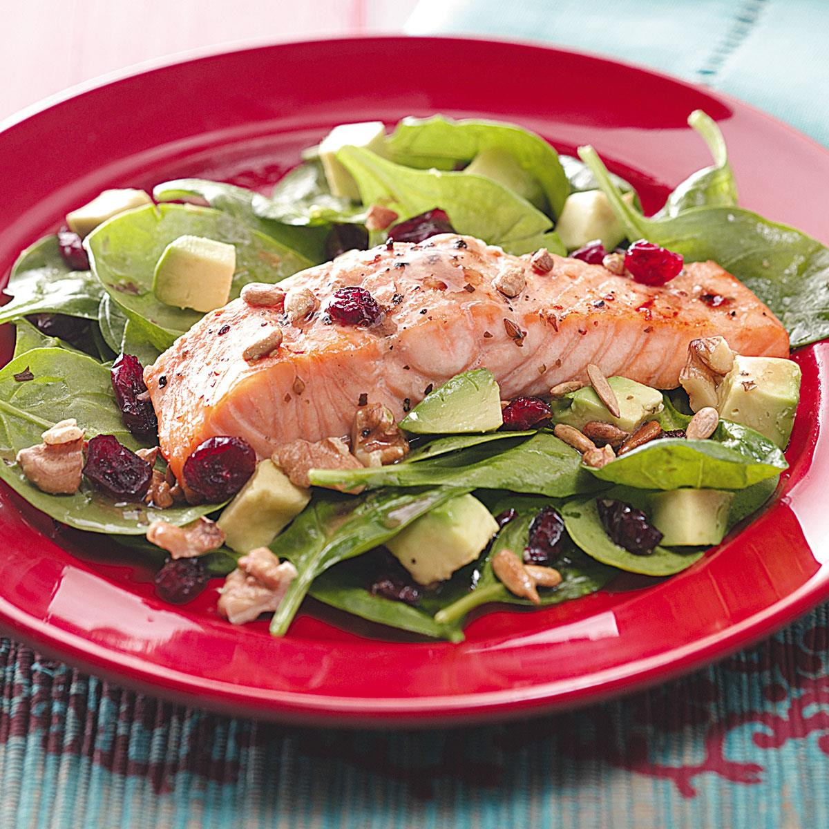 Recipe For Salmon Salad
 Balsamic Salmon Spinach Salad Recipe