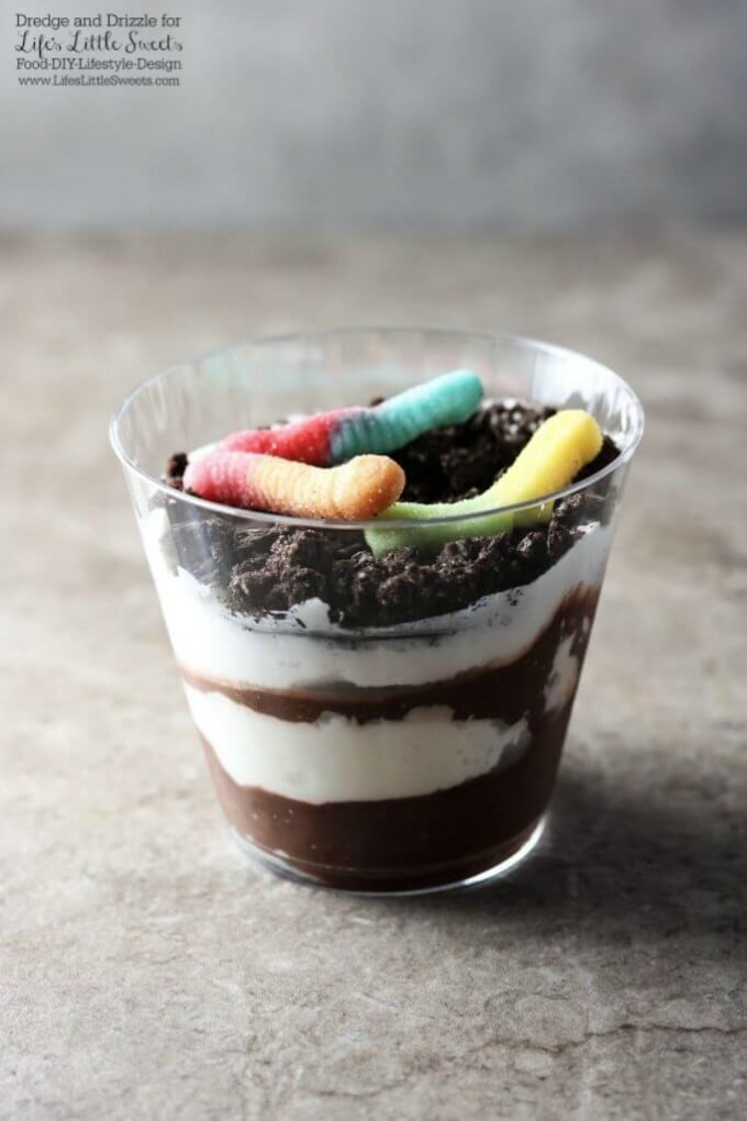 Recipes For Dirt Dessert
 Dirt Cake Cups Gummy Worms Chocolate Pudding Oreos