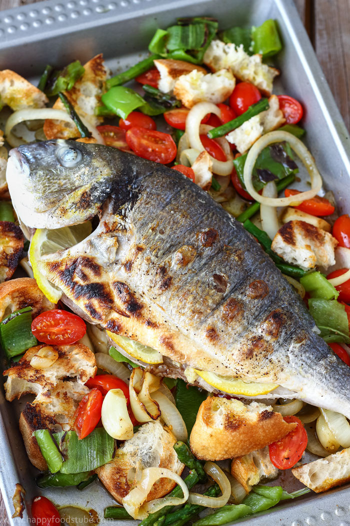 Recipes For Grilled Fish
 Grilled Whole Fish with Italian Bread Salad Happy Foods Tube