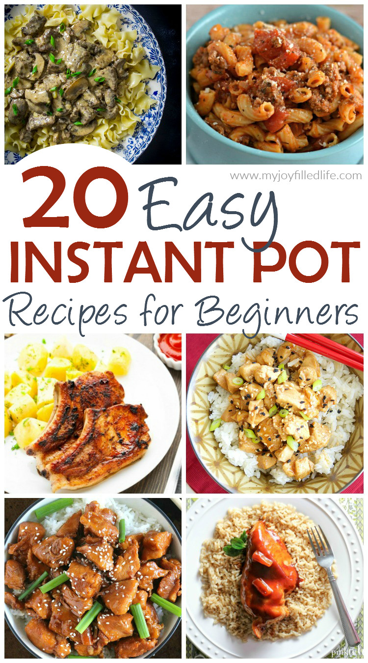 Recipes For The Instant Pot
 20 Easy Instant Pot Recipes for Beginners My Joy Filled Life