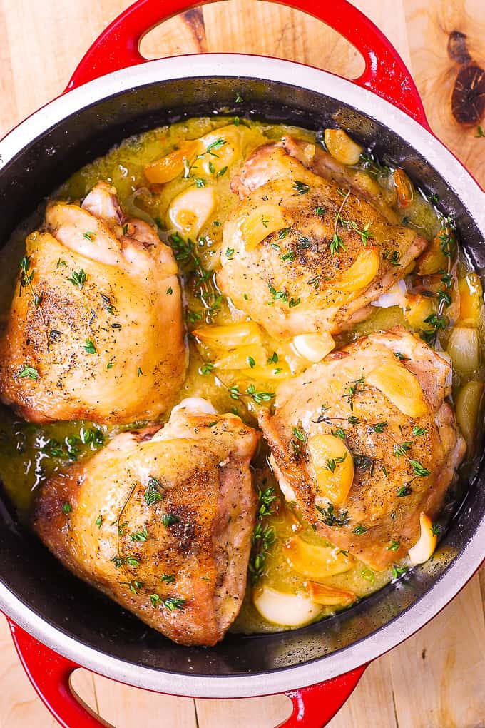 Recipes Using Chicken Thighs
 Garlic Thyme Chicken Thighs Julia s Album