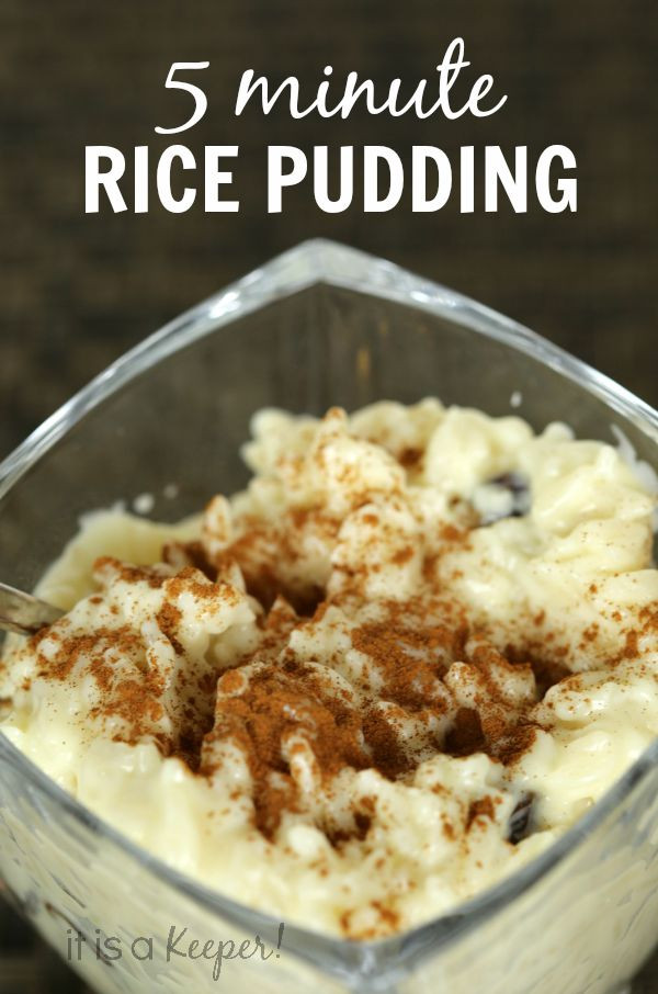 Rice Desserts Recipe
 5 Minute Rice Pudding