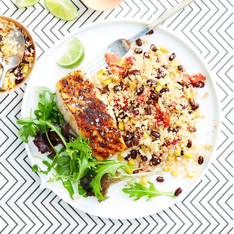 Rice Recipes For Fish
 Cajun fish with black beans and cauliflower rice