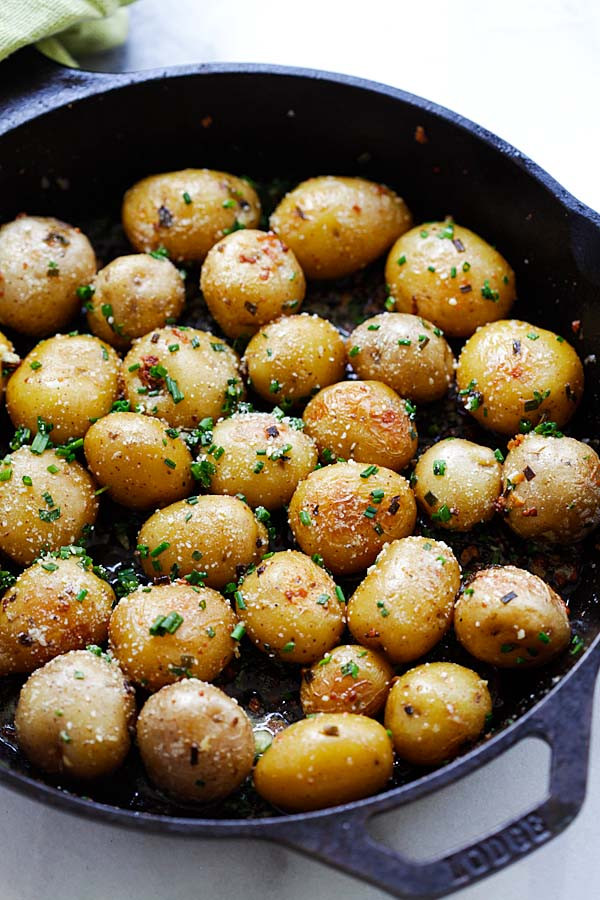 Roasted Baby Potatoes With Parmesan
 Garlic Chive Butter Roasted Potatoes Rasa Malaysia