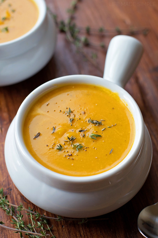Roasted Butternut Squash Soup
 Roasted Butternut Squash Soup with Maple Can d Bacon