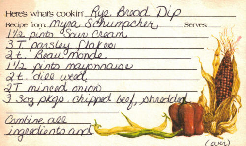 Rye Bread Dip Recipe
 Rye Bread Dip Recipe – Handwritten RecipeCurio