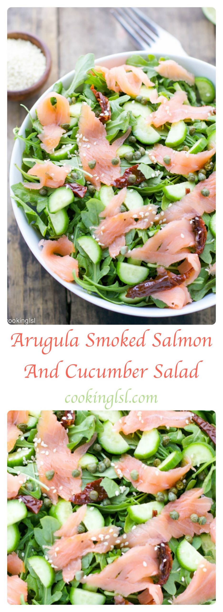 Salmon Arugula Salad
 Arugula Smoked Salmon And Cucumber Salad