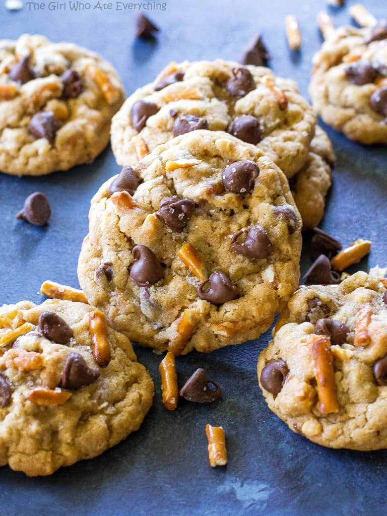 Salted Butter Cookies
 Peanut Butter Pretzel Chocolate Chip Cookies The Girl