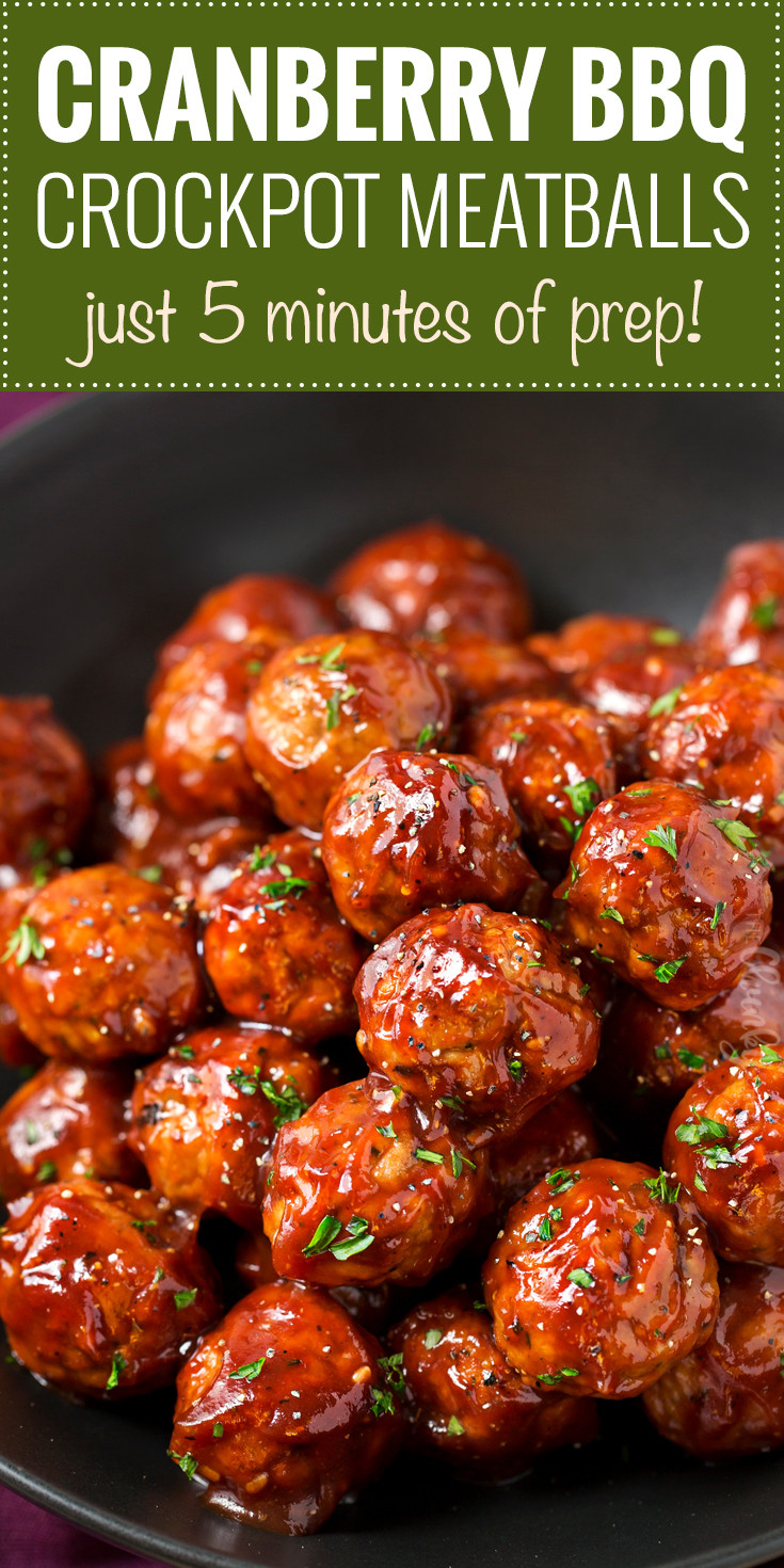 Sauces For Appetizer Meatballs
 Cranberry BBQ Crockpot Meatballs The Chunky Chef