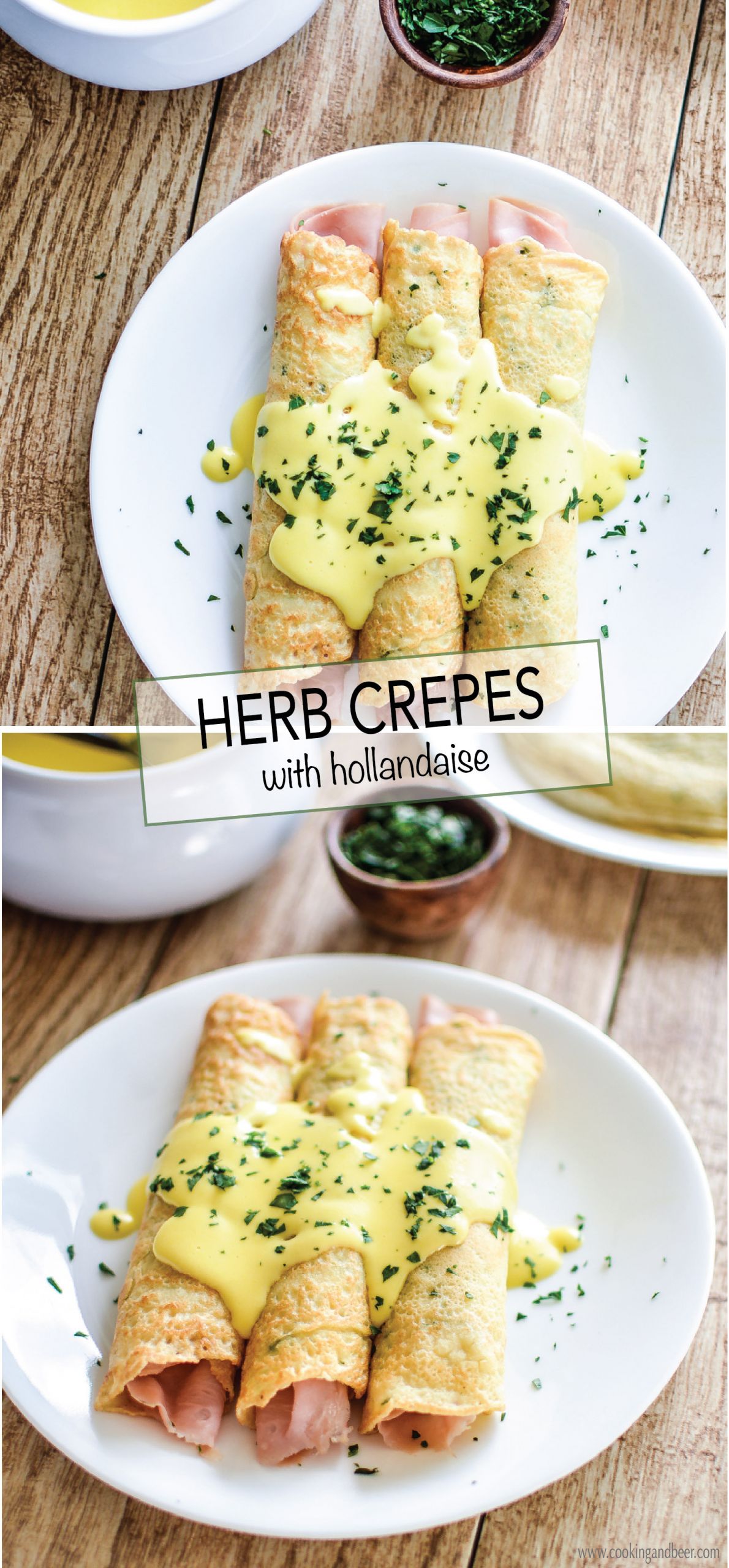 Savory Breakfast Crepes
 Savory Herb Crepes with Hollandaise