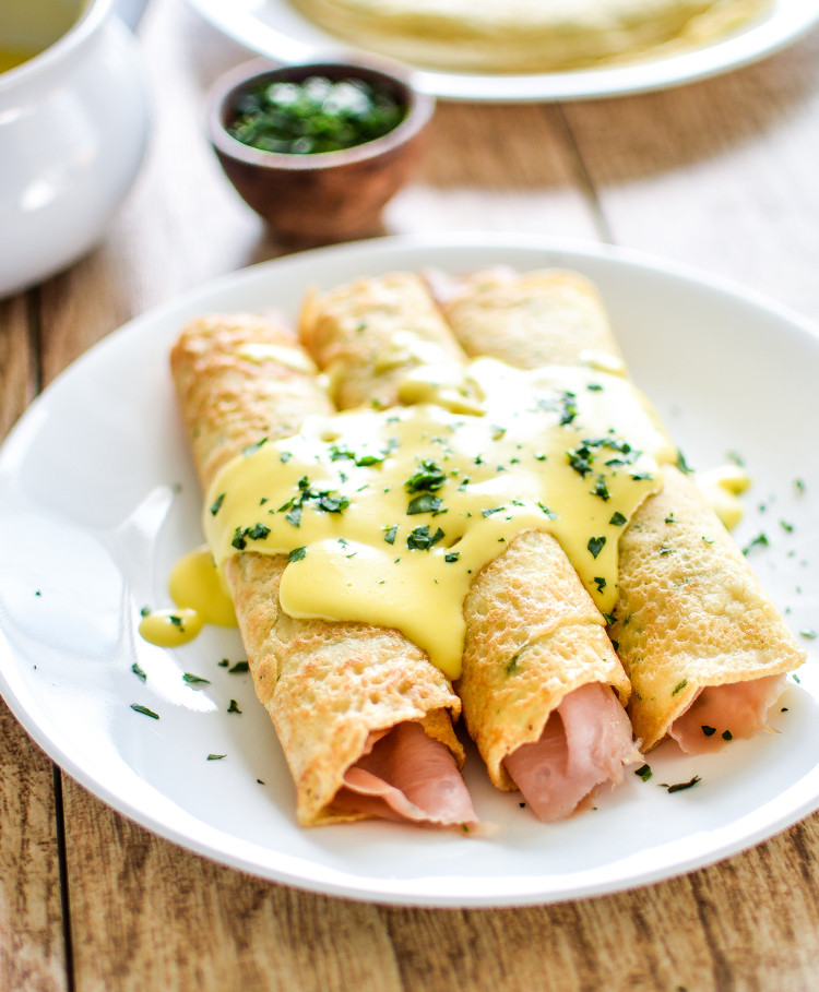 Savory Breakfast Crepes
 Savory Herb Crepes with Hollandaise