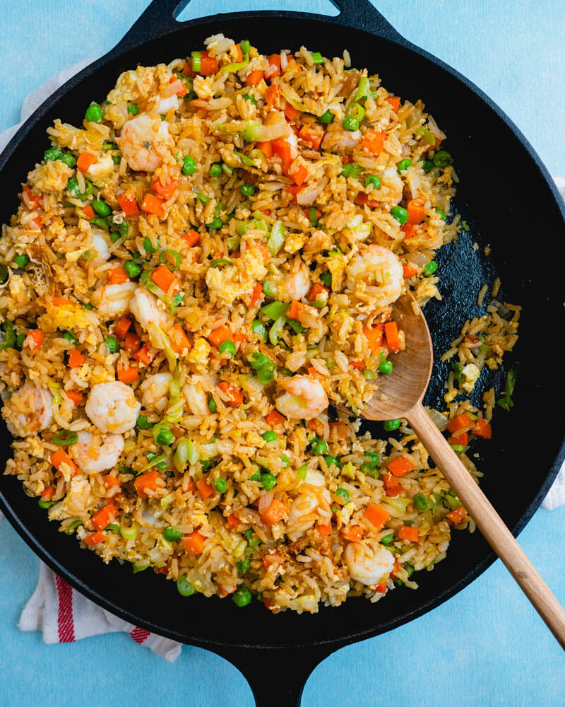 Seafood Fried Rice
 Shrimp Fried Rice Takeout Style – A Couple Cooks