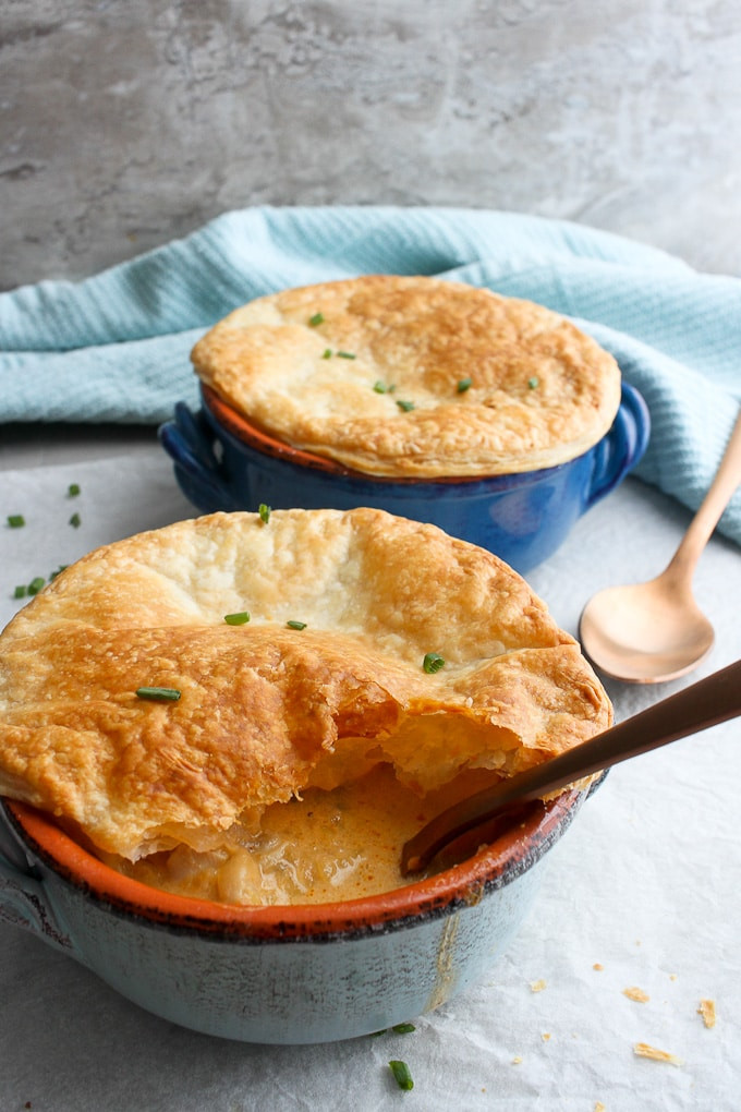 Seafood Pie Recipes
 Seafood Pot Pie with Seafood Chowder and Puff Pastry
